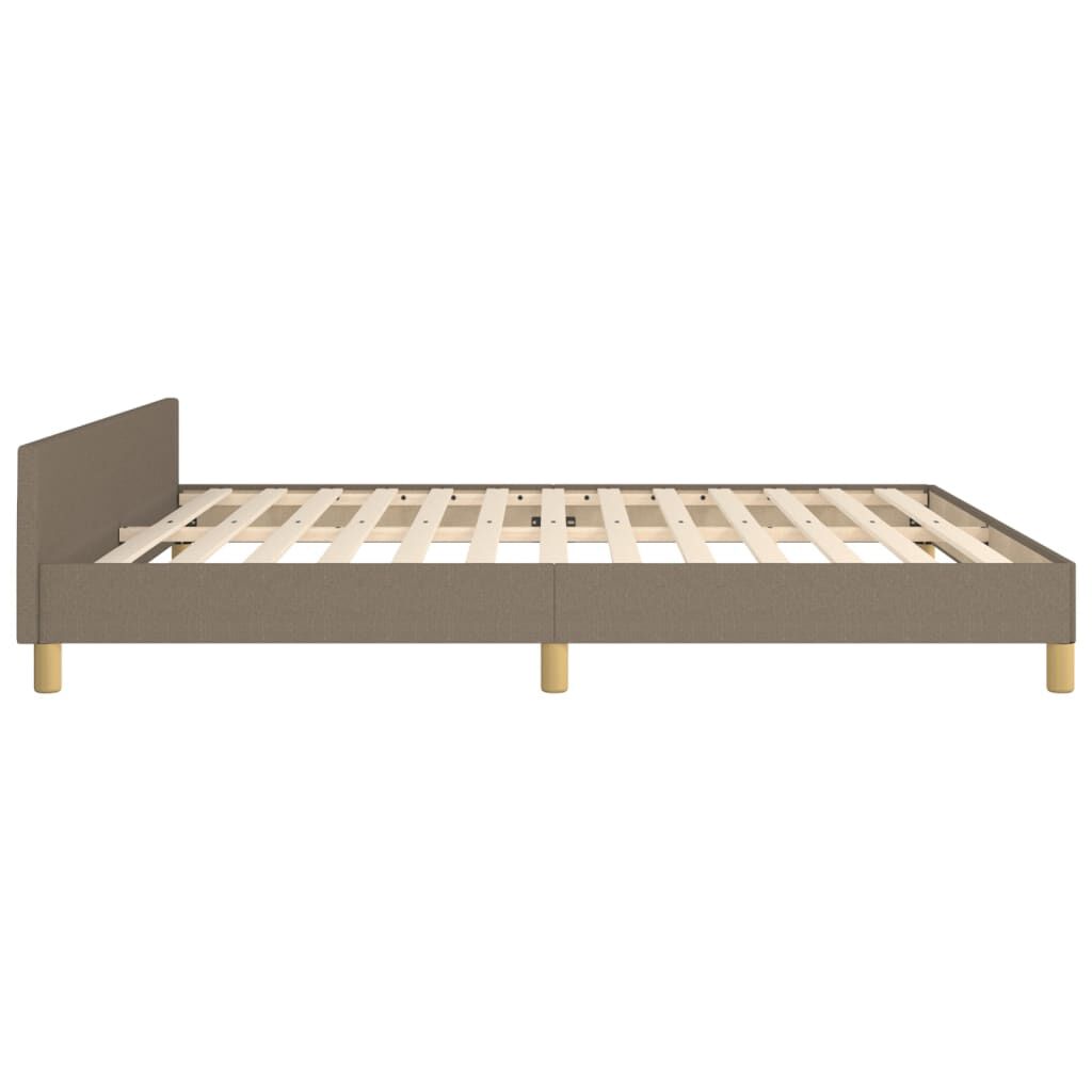 vidaXL Σκελετός Κρεβατιού Χωρίς Στρώμα Taupe 180x200 εκ. Υφασμάτινο