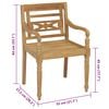 vidaXL Καρέκλες Batavia 8 τεμ. από Μασίφ Ξύλο Teak με Μαξιλάρια