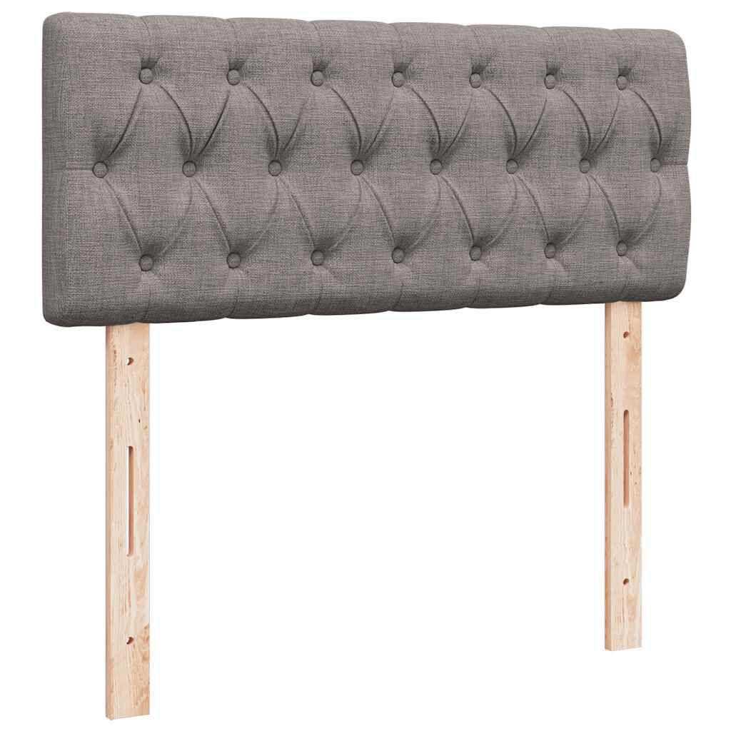 vidaXL Κρεβάτι Boxspring με Στρώμα Taupe 120x190 εκ. Υφασμάτινο