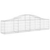 vidaXL Συρματοκιβώτια Τοξωτά 2 τεμ. 200x30x40/60 εκ. Γαλβαν. Ατσάλι