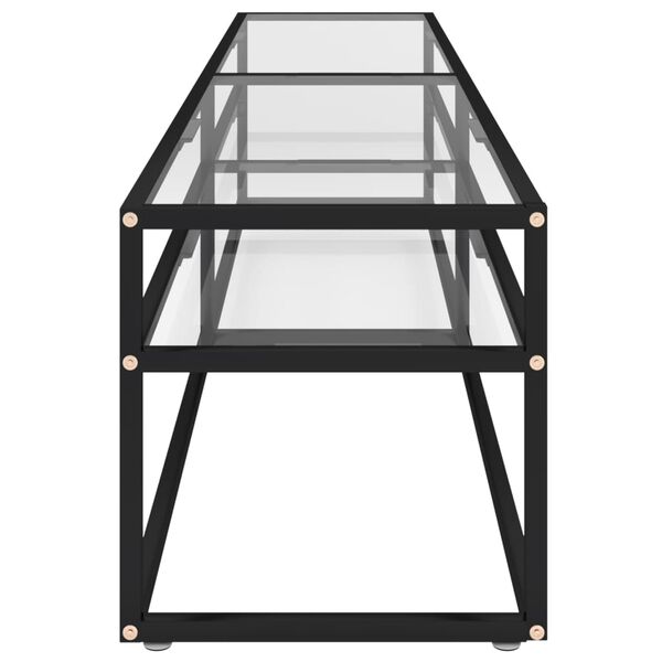 vidaXL Έπιπλο Τηλεόρασης Διαφανές 200 x 40 x 40,5 εκ. από Γυαλί Ασφαλ.