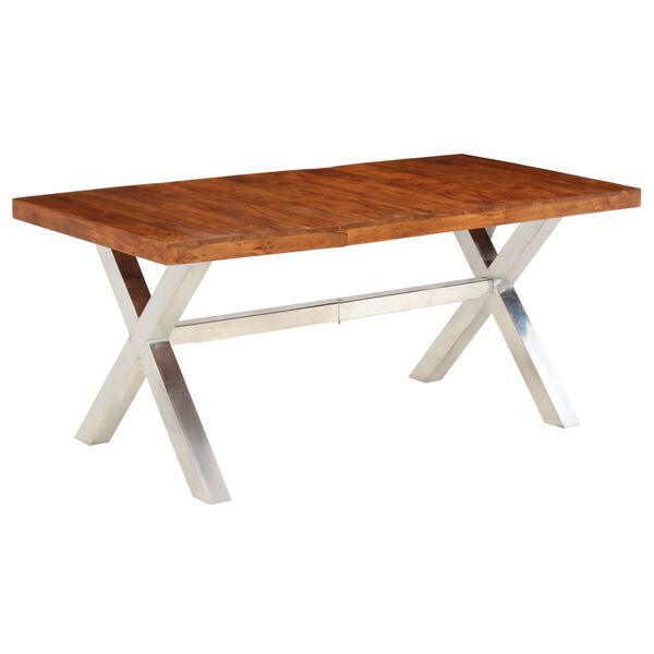 vidaXL Τραπεζαρία 180 x 90 x 76 εκ. Μασίφ Ξύλο
