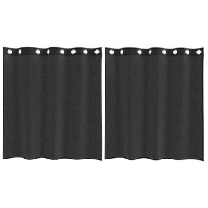 vidaXL &Kappa;&omicron;&upsilon;&rho;&tau;ί&nu;&epsilon;&sigmaf; Voile &mu;&epsilon; &rho;&omicron;&delta;έ&lambda;&epsilon;&sigmaf; 2 &tau;&epsilon;&mu;ά&chi;&iota;&alpha; &Mu;&alpha;ύ&rho;&omicron; 140x140 &epsilon;&kappa;.