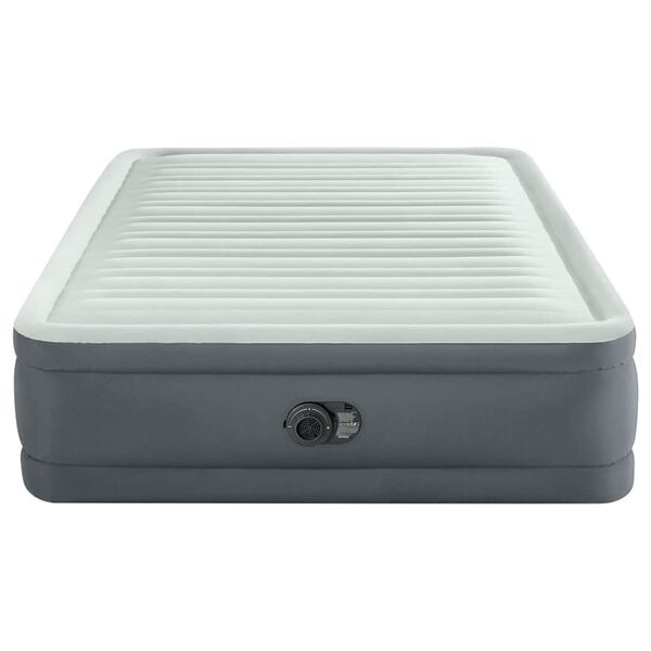 Intex Φουσκωτό Στρώμα PremAire Λευκό και Γκρι Διπλό 152 x 203 x 46 εκ.