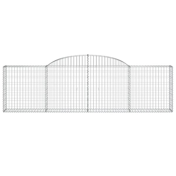 vidaXL Συρματοκιβώτια Τοξωτά 13 τεμ. 300x30x80/100 εκ. Γαλβαν. Ατσάλι