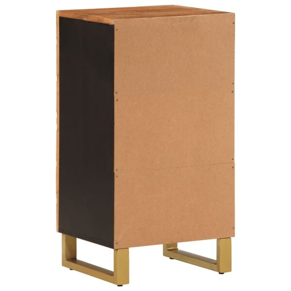 vidaXL Βοηθητικό Έπιπλο Καφέ/Μαύρο 40x33,5x75 εκ. Μασίφ Ξύλο Μάνγκο