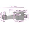 vidaXL Σετ Καναπέ Κήπου 5 pcs μπεζ και ανοιχτό γκρι 100 x 55 x 73 εκ