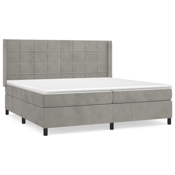 vidaXL &Kappa;&rho;&epsilon;&beta;ά&tau;&iota; Boxspring &mu;&epsilon; &Sigma;&tau;&rho;ώ&mu;&alpha; &Alpha;&nu;&omicron;&iota;&chi;&tau;ό &Gamma;&kappa;&rho;&iota; 200x200 &epsilon;&kappa;. &Beta;&epsilon;&lambda;&omicron;ύ&delta;&iota;&nu;&omicron;