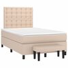 vidaXL Κρεβάτι Boxspring με Στρώμα Καπουτσίνο 120x190εκ.από Συνθ.Δέρμα