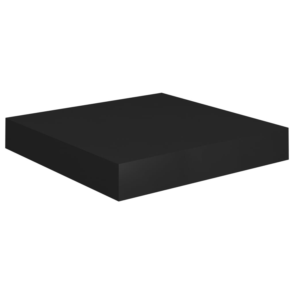 vidaXL Ράφια Τοίχου 2 τεμ. Μαύρα 23x23,5x3,8 εκ. MDF