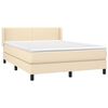 vidaXL &Kappa;&rho;&epsilon;&beta;ά&tau;&iota; Boxspring &mu;&epsilon; &Sigma;&tau;&rho;ώ&mu;&alpha; &Kappa;&rho;&epsilon;&mu; 140x190 &epsilon;&kappa;. &Upsilon;&phi;&alpha;&sigma;&mu;ά&tau;&iota;&nu;&omicron;