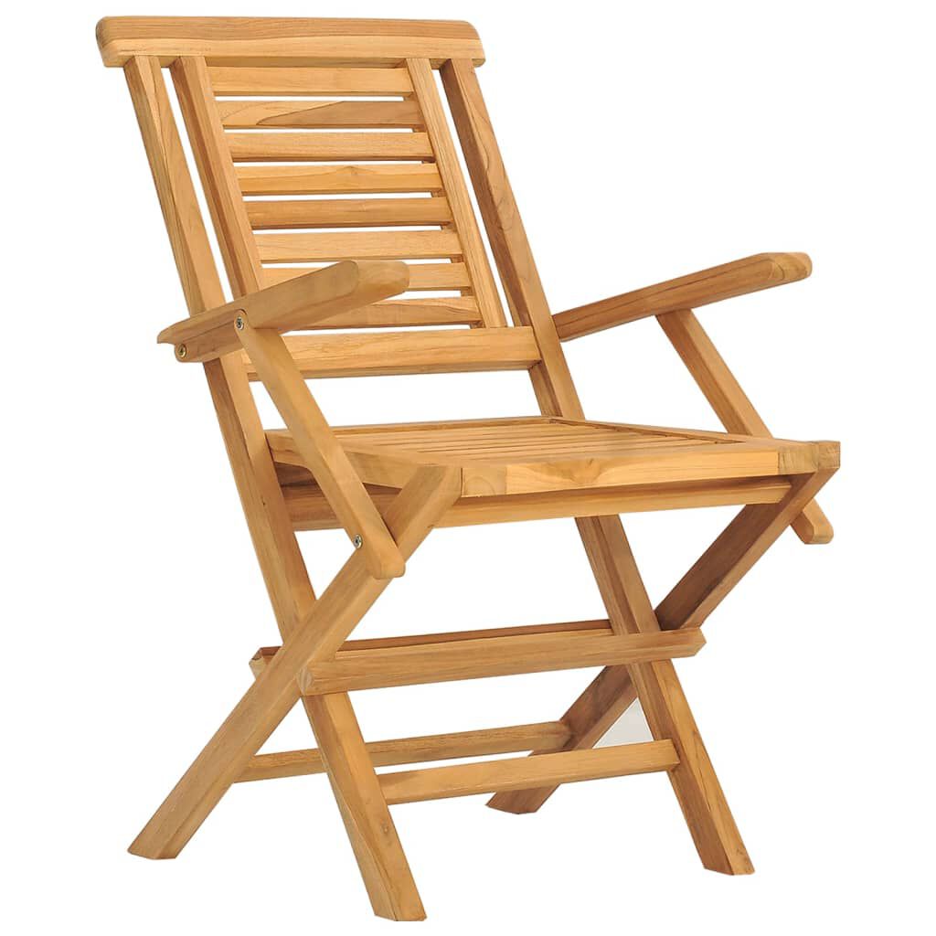 vidaXL Καρέκλες Κήπου Πτυσσόμενες 6 τεμ. 56x63x90 εκ. Μασίφ Ξύλο Teak