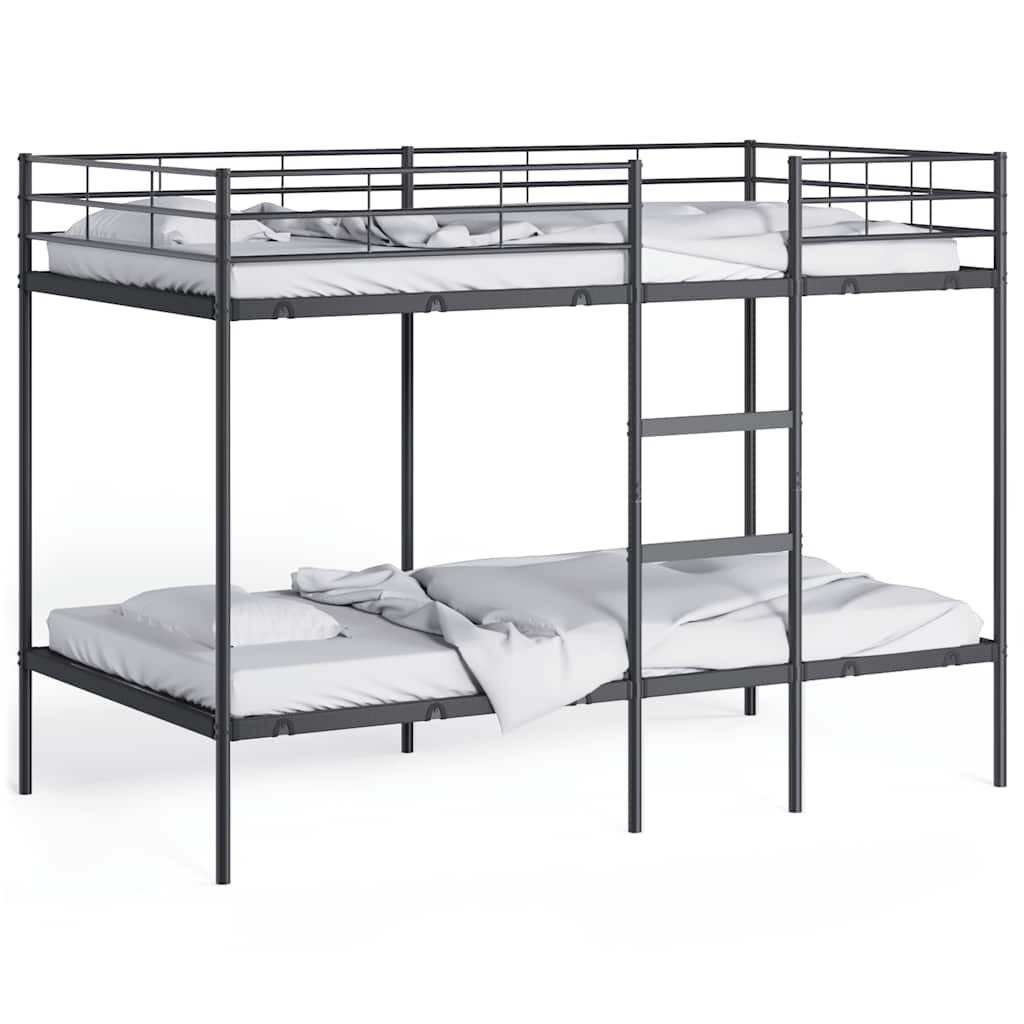 vidaXL Κουκέτα χωρίς στρώμα Μαύρο 100x200 cm Ατσάλι
