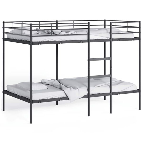 vidaXL Κουκέτα χωρίς στρώμα Μαύρο 100x200 cm Ατσάλι