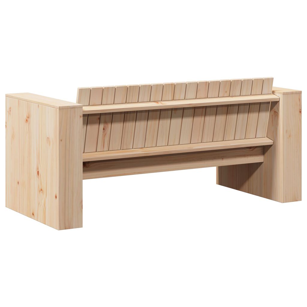 vidaXL Διθέσιος Καναπές Κήπου 134x60x62 εκ. Μασίφ Ξύλο Πεύκου