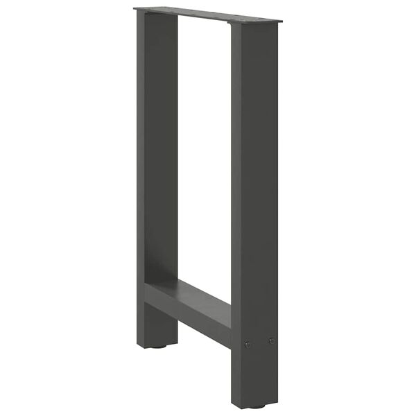 vidaXL Πόδια Τραπεζαρίας Ανθρακί 2 τεμ. 50x(72-73) εκ. Ατσάλι