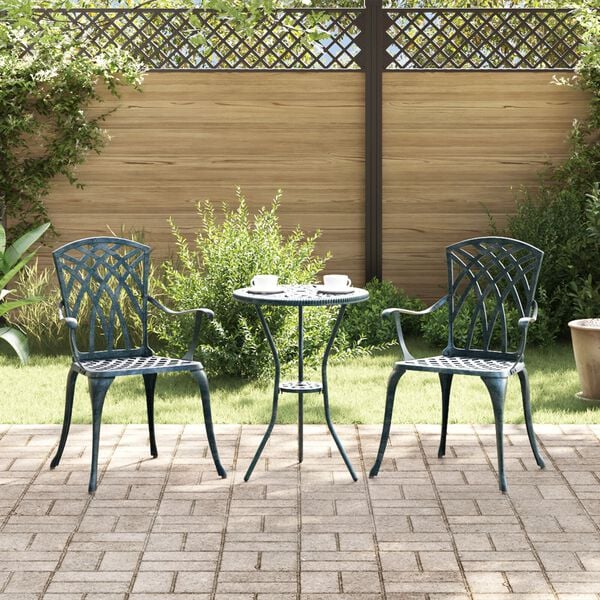 vidaXL Καρέκλα Κήπου 2 pcs Πράσινο 55 x 56.5 x 91εκ Αλουμίνιο