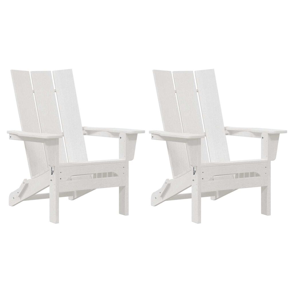 vidaXL Έπιπλα Χαλάρωσης Κήπου 2 pcs Λευκό 74.5 x 80.5 x 90 εκ.