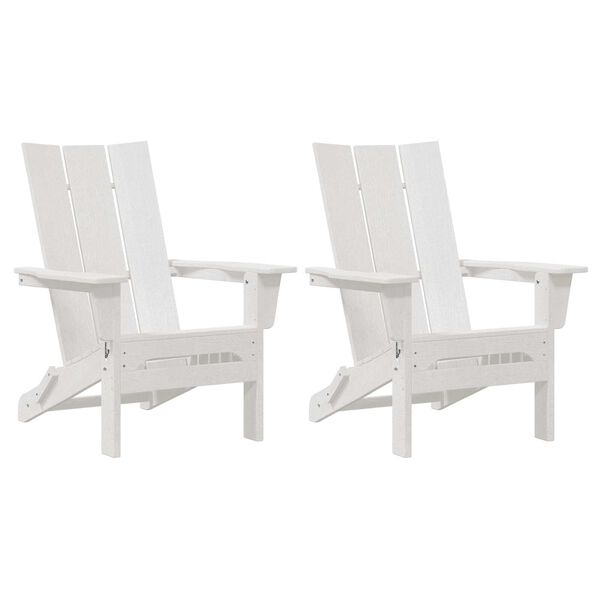 vidaXL Έπιπλα Χαλάρωσης Κήπου 2 pcs Λευκό 74.5 x 80.5 x 90 εκ.