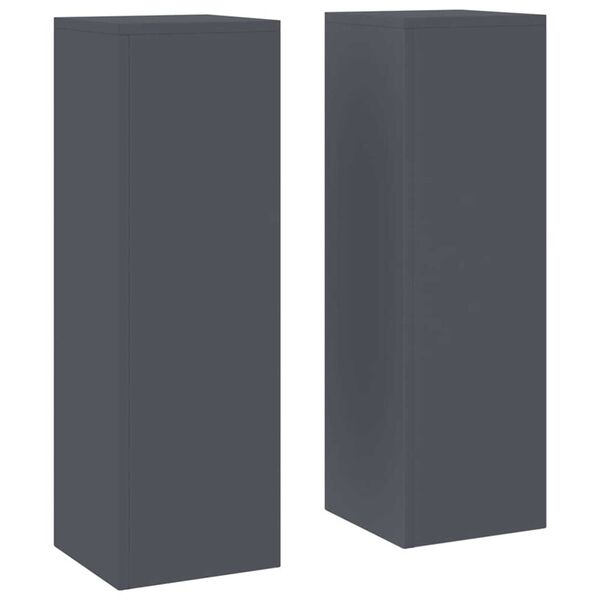 vidaXL Στήριξη φυτών 2 pcs Ανθρακί 24 x 24 x 75 εκ. Ατσάλι