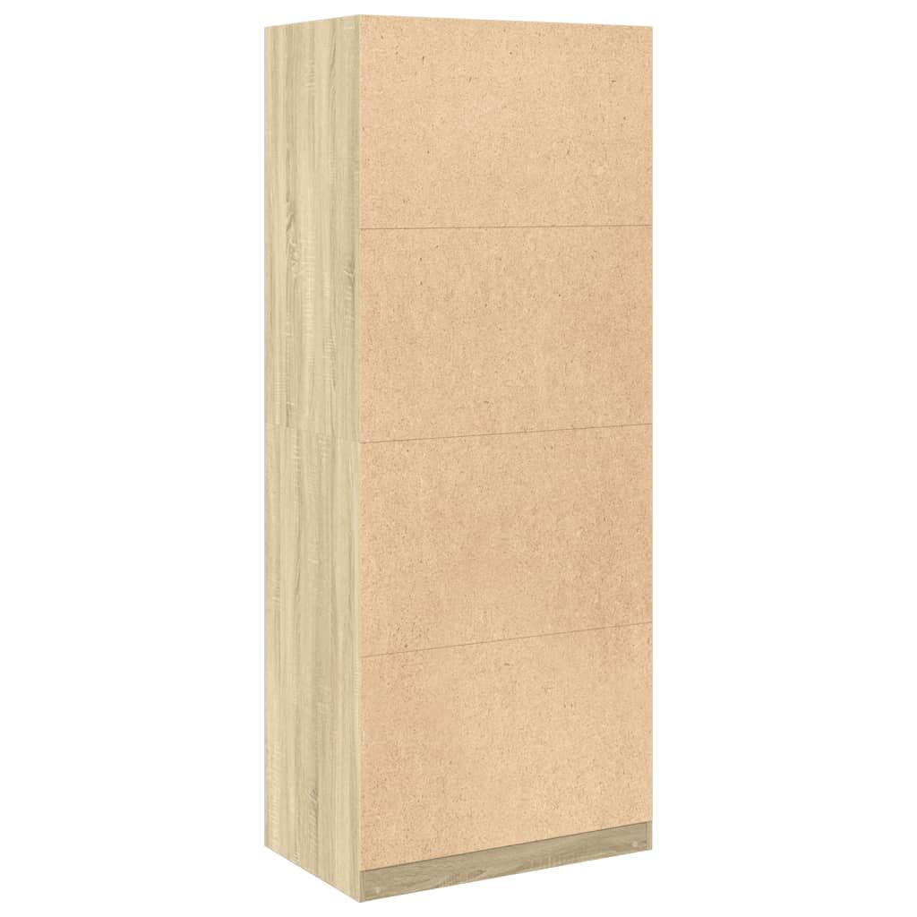 vidaXL Ντουλάπα Χρώμα Sonoma Δρυς 80x50x200 εκ. από Επεξ. Ξύλο