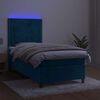vidaXL &Kappa;&rho;&epsilon;&beta;ά&tau;&iota; Boxspring &mu;&epsilon; &Sigma;&tau;&rho;ώ&mu;&alpha; & LED &Sigma;&kappa;. &Mu;&pi;&lambda;&epsilon; 90x190 &epsilon;&kappa;. &Beta;&epsilon;&lambda;&omicron;ύ&delta;&iota;&nu;&omicron;