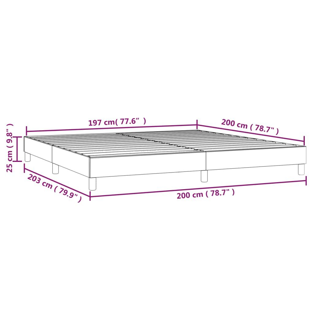 vidaXL Πλαίσιο Κρεβατιού Ροζ 200x200 εκ. Βελούδινο