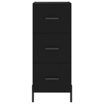 vidaXL Ντουλάπι Μαύρο 34,5 x 34 x 180 εκ. από Επεξεργασμένο Ξύλο