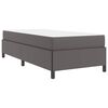 vidaXL Σκελετός κρεβατιού με στρώμα Γκρι 80 x 200 cm Τεχνητό δέρμα
