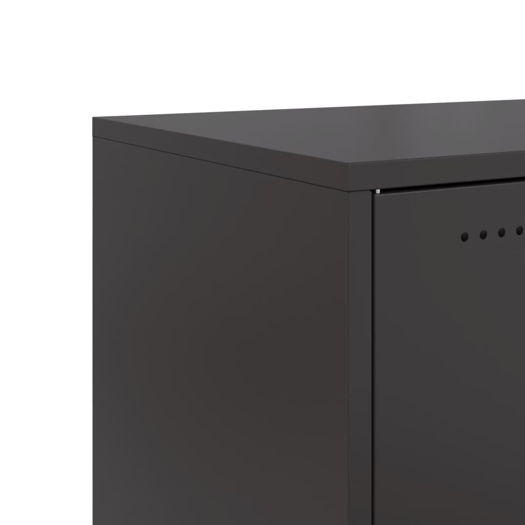 vidaXL Ντουλάπι Μαύρο 68x39x72 εκ. από Χάλυβα