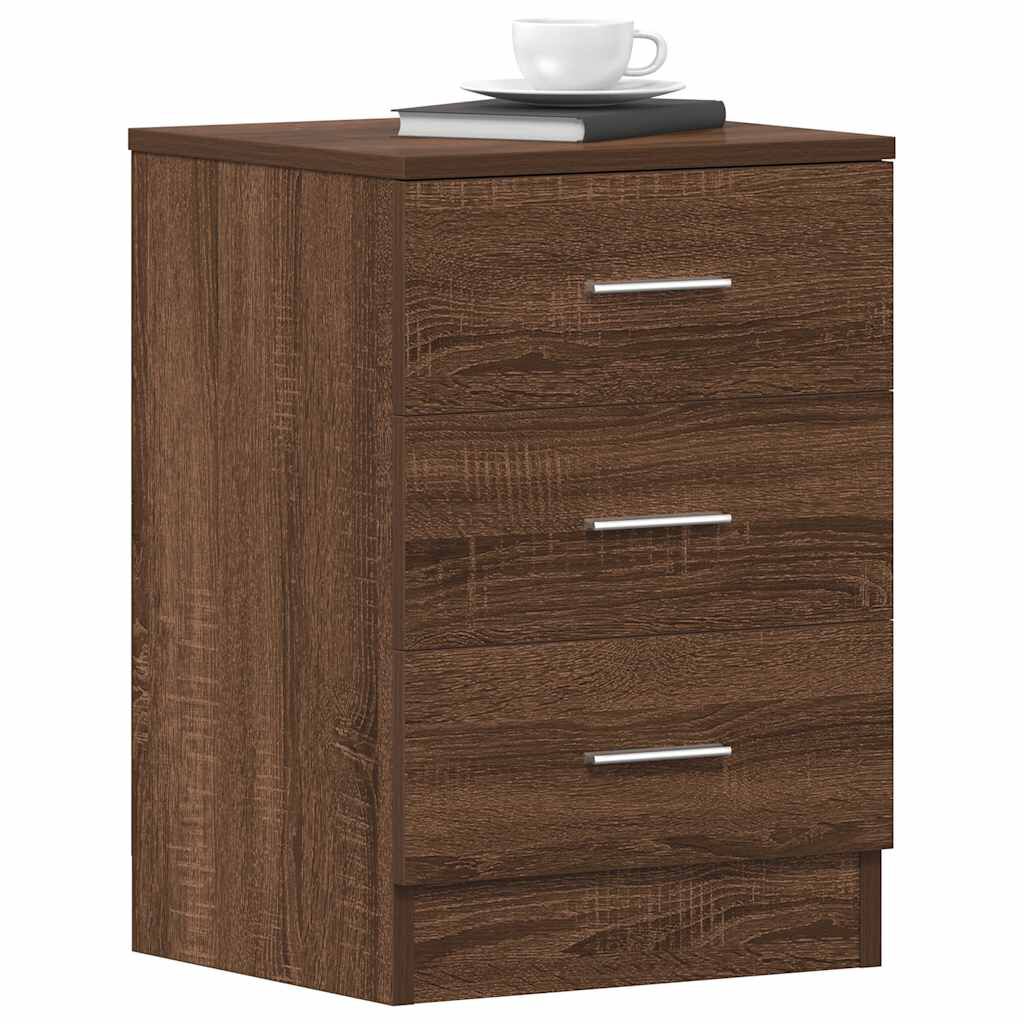 vidaXL Κομοδίνο Καπνιστή Δρυς 38x35x56 εκ. από Επεξεργασμένο Ξύλο