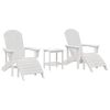 vidaXL Έπιπλα Χαλάρωσης Κήπου 3 pcs Λευκό 38 x 38 x 46cm Πλαστικό