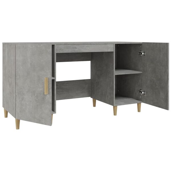 vidaXL Γραφείο Γκρι Σκυροδέματος 140x50x75 εκ. Επεξεργασμένο Ξύλο