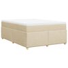 vidaXL Κρεβάτι Boxspring με Στρώμα Κρεμ 160x200 εκ. Υφασμάτινο