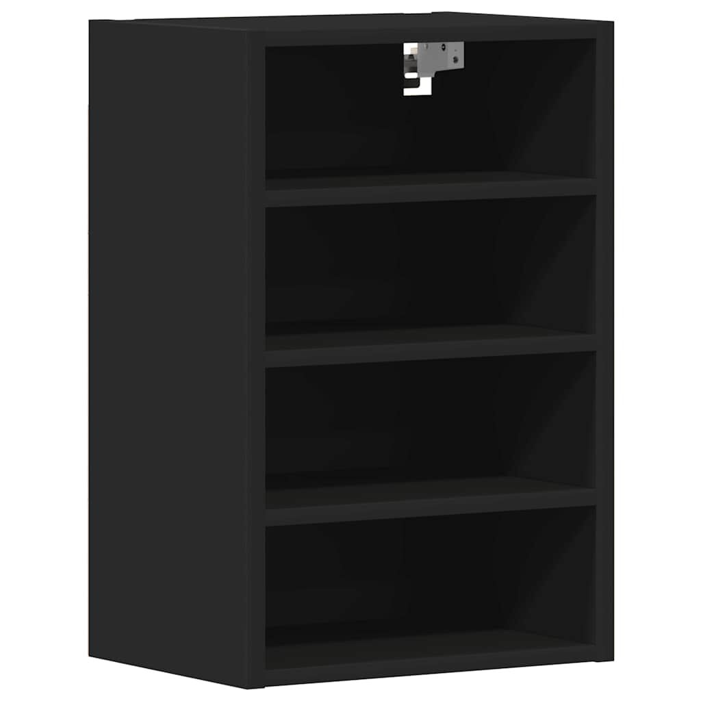 vidaXL κρεμαστό ντουλάπι Riga Μαύρο 40x29,5x60 cm Κατασκευασμένο ξύλο
