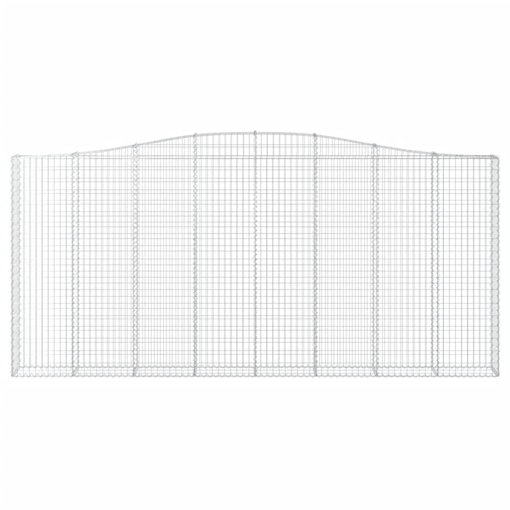 vidaXL Συρματοκιβώτια Τοξωτά 3 τεμ. 400x30x180/200 εκ. Γαλβαν. Ατσάλι