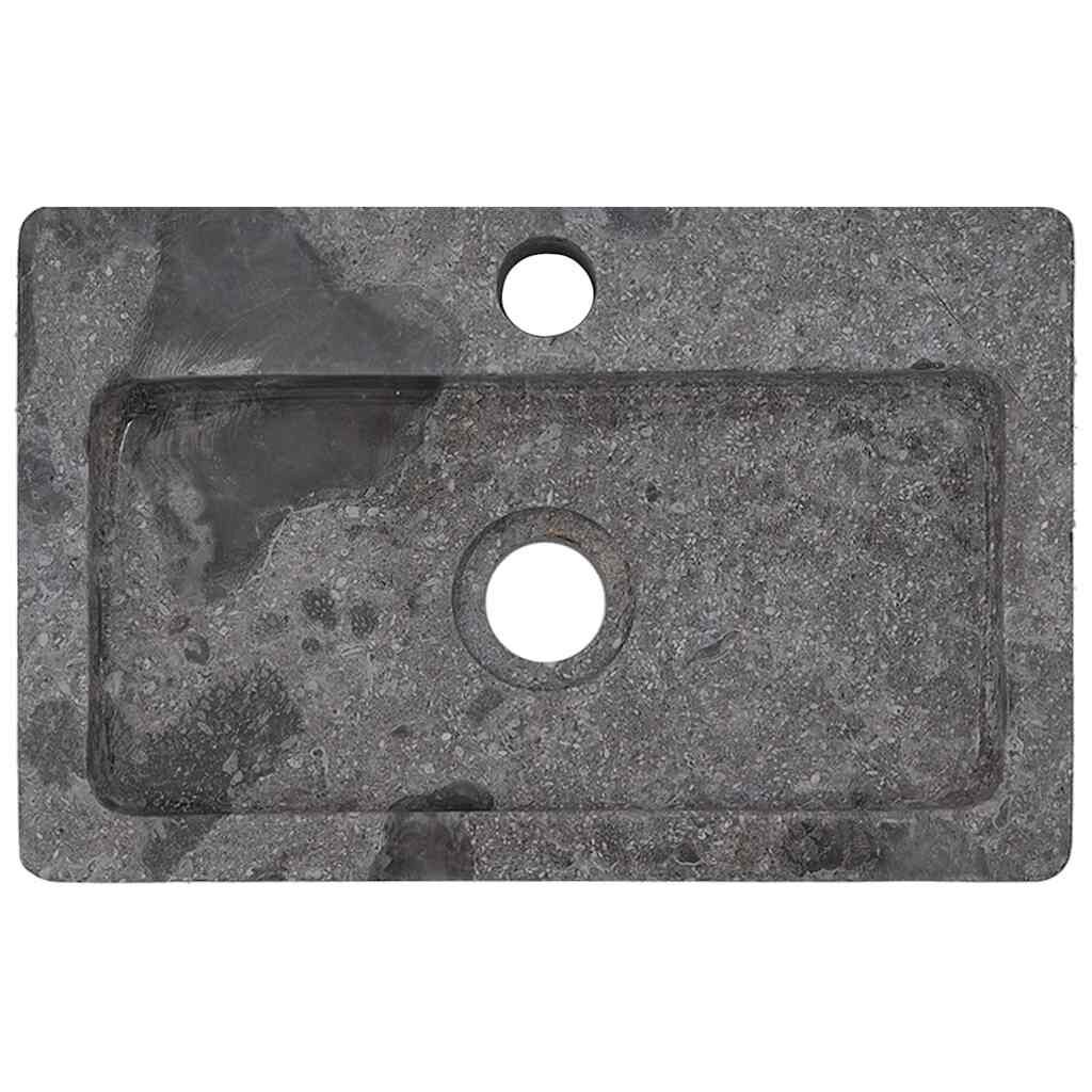 vidaXL Νιπτήρας Επιτοίχιος Γκρι 38 x 24 x 6,5 εκ. Μαρμάρινος