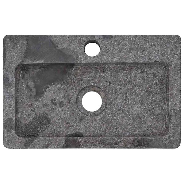 vidaXL Νιπτήρας Επιτοίχιος Γκρι 38 x 24 x 6,5 εκ. Μαρμάρινος