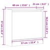 vidaXL Παπουτσοθήκη Λευκή 60 x 21 x 57 εκ. από Επεξεργασμένο Ξύλο