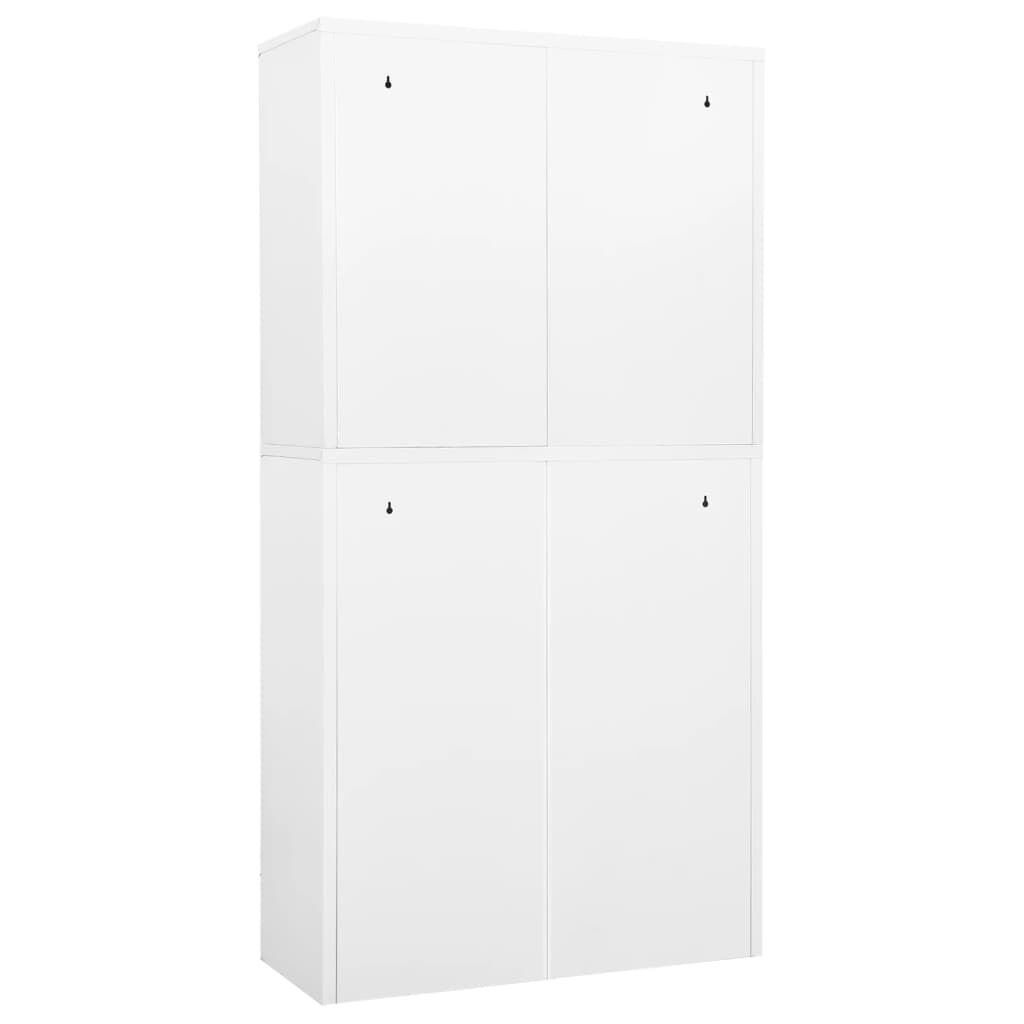 vidaXL Ντουλάπα Γραφείου Λευκή 90 x 40 x 180 εκ. Ατσάλινη