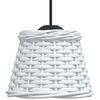 vidaXL Καπέλο Φωτιστικού Οροφής Λευκό Ø15x12 εκ. από Wicker