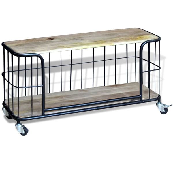 vidaXL Έπιπλο Τηλεόρασης 100 x 40 x 45 εκ. από Μασίφ Ξύλο Μάνγκο