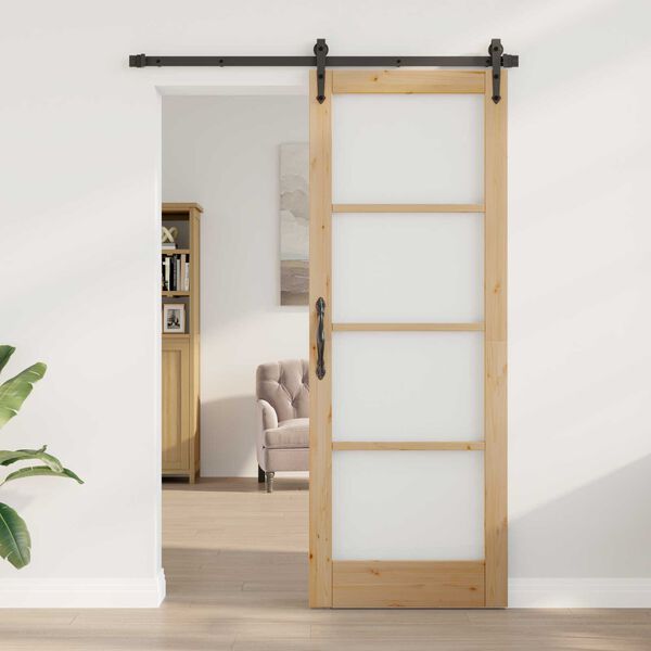 vidaXL Εσωτερική Πόρτα με Γυαλί "ORKDAL" 78x211x4 cm Στερεό Ξύλο Πεύκο