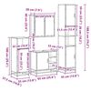 vidaXL Σετ Επίπλων Μπάνιου 4 Τεμαχίων Sonoma Δρυς Επεξεργασμένο Ξύλο