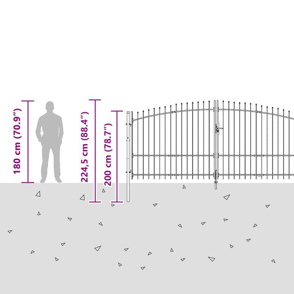 vidaXL &Pi;ύ&lambda;&eta; &Kappa;ή&pi;&omicron;&upsilon; &mu;&epsilon; &kappa;&lambda;&epsilon;&iota;&delta;&alpha;&rho;&iota;ά Woerden &Gamma;&kappa;&rho;&iota; 100 x 400 cm &Alpha;&tau;&sigma;ά&lambda;&iota;