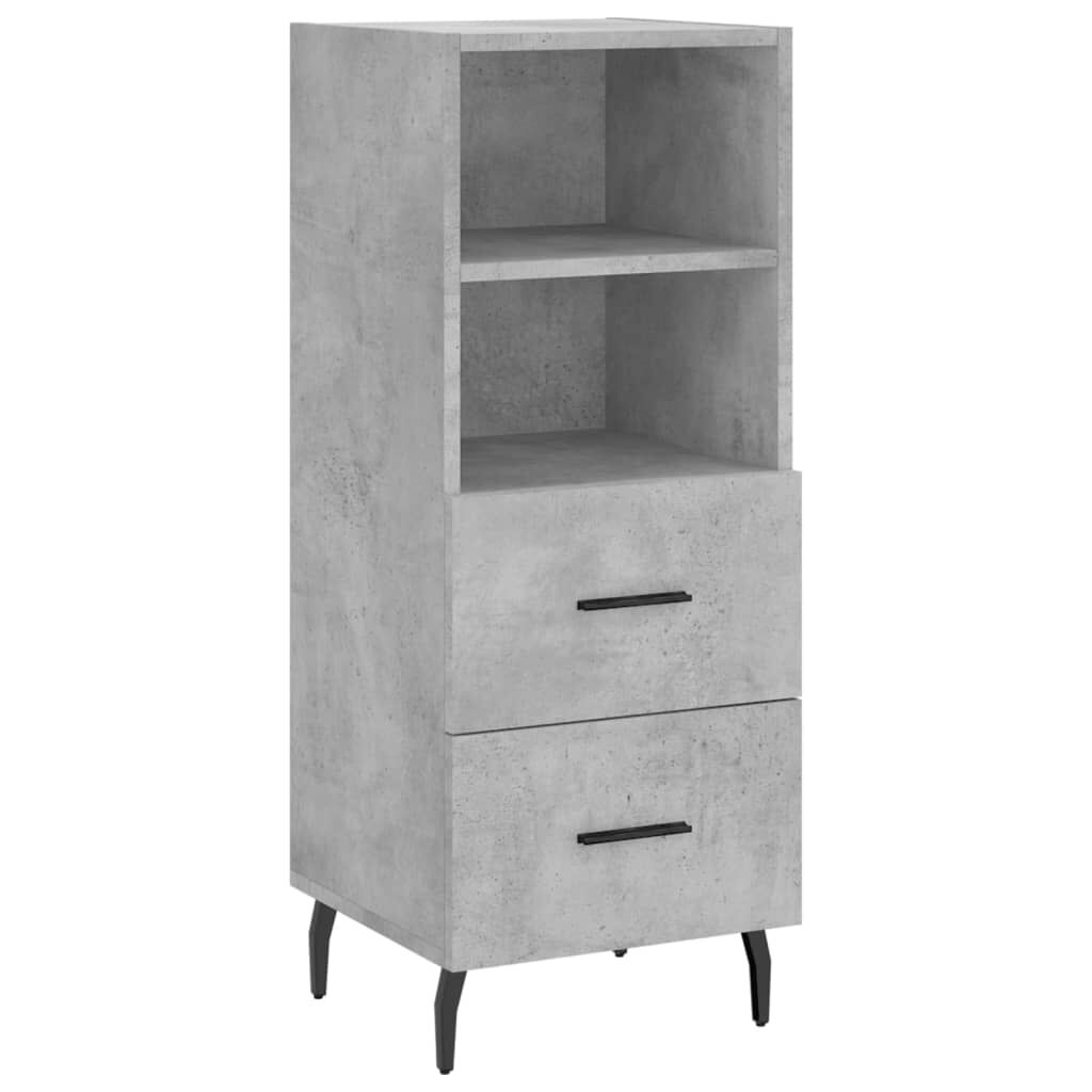 vidaXL Ντουλάπι Γκρι Σκυροδέματος 34,5x34x180 εκ. Επεξεργασμένο Ξύλο