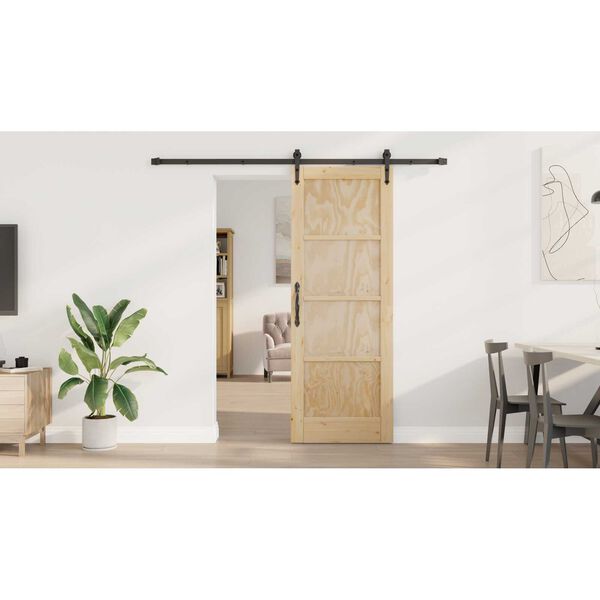 vidaXL Συρόμενη Πόρτα ORKDAL Καφέ 73.5 x 198.5 εκ. Μασίφ ξύλο πεύκου