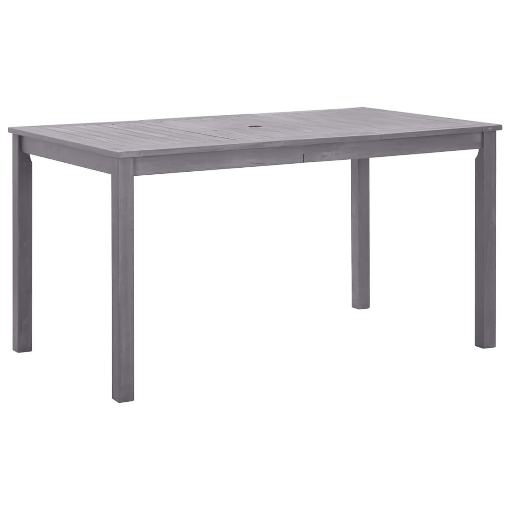 vidaXL Τραπέζι Κήπου Γκρι Πατίνα 140x80x74 εκ. από Μασίφ Ξύλο Ακακίας