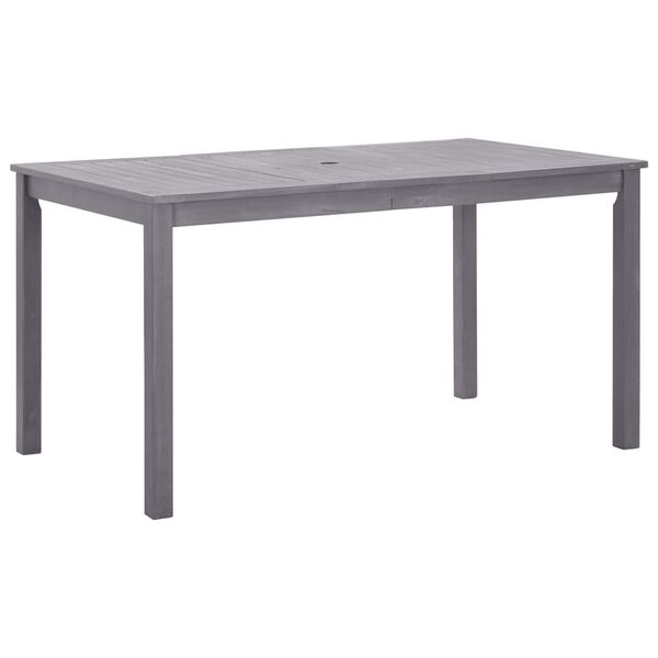 vidaXL Τραπέζι Κήπου Γκρι Πατίνα 140x80x74 εκ. από Μασίφ Ξύλο Ακακίας