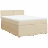vidaXL &Kappa;&rho;&epsilon;&beta;ά&tau;&iota; Boxspring &mu;&epsilon; &Sigma;&tau;&rho;ώ&mu;&alpha; &Kappa;&rho;&epsilon;&mu; 140x190 &epsilon;&kappa;. &Upsilon;&phi;&alpha;&sigma;&mu;ά&tau;&iota;&nu;&omicron;